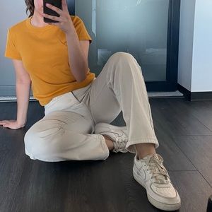 high waisted straight leg jeans